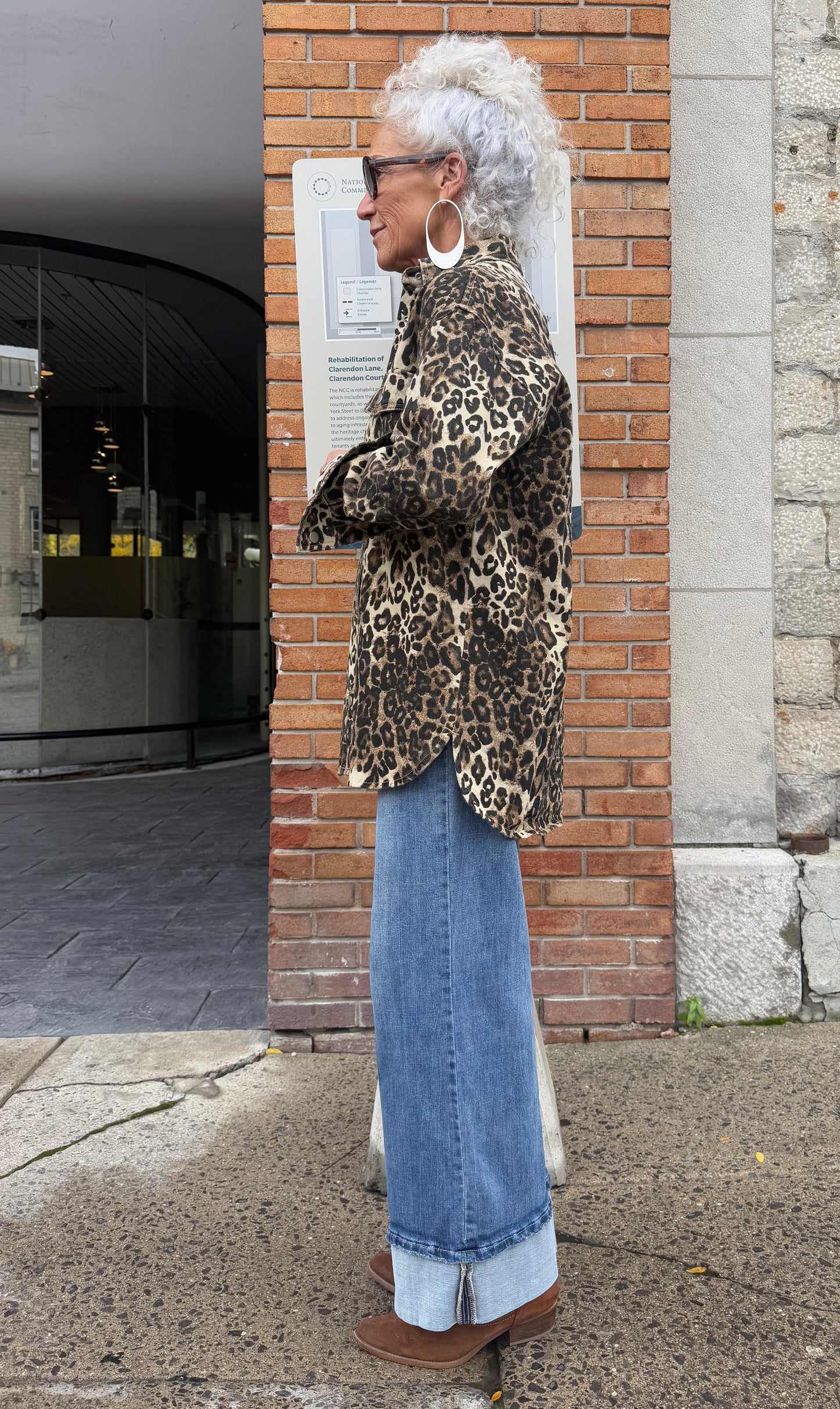 100% Cotton Oversized Animal Print Jacket