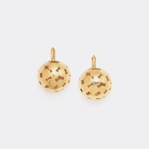 French Hook Half Dome Earrings GOLD
