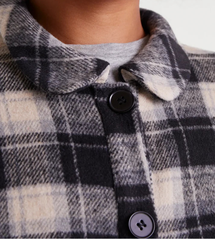 Black and Tan Flannel Shirt and Straight Leg Pant 2 Piece SET