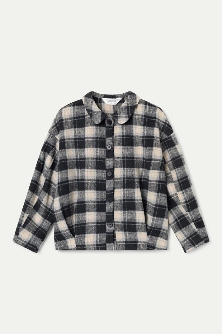 Black and Tan Flannel Shirt and Straight Leg Pant 2 Piece SET