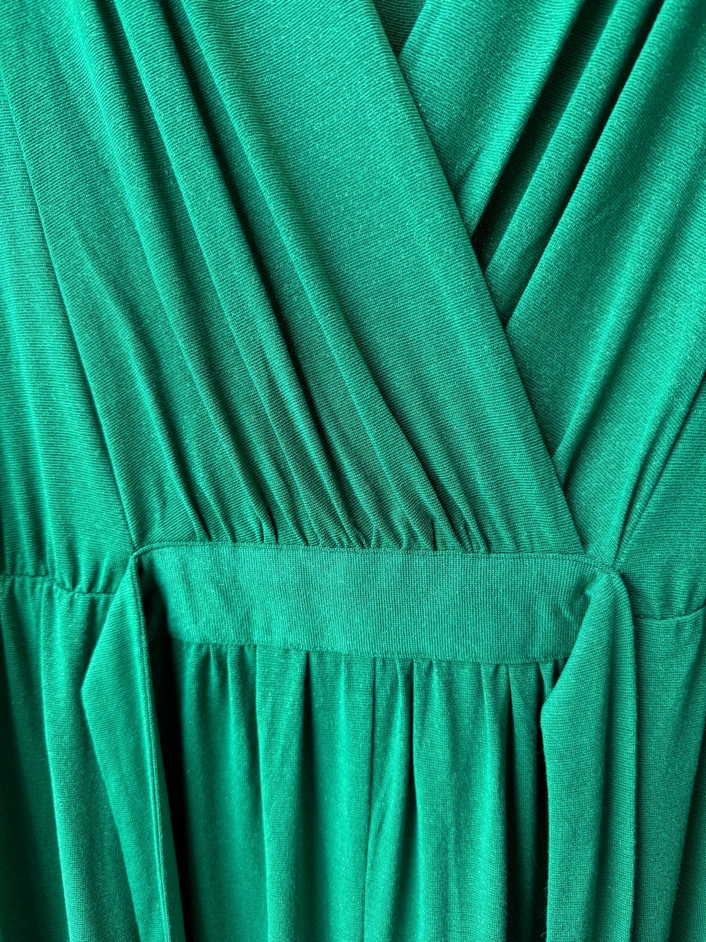 V neck Short Sleeve Wide Leg Jumpsuit- EMERALD GREEN