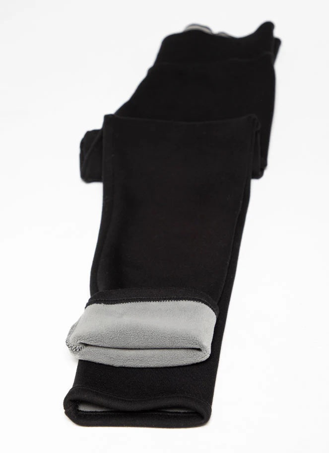 Black Sherpa out door lined leggings- ONE SIZE