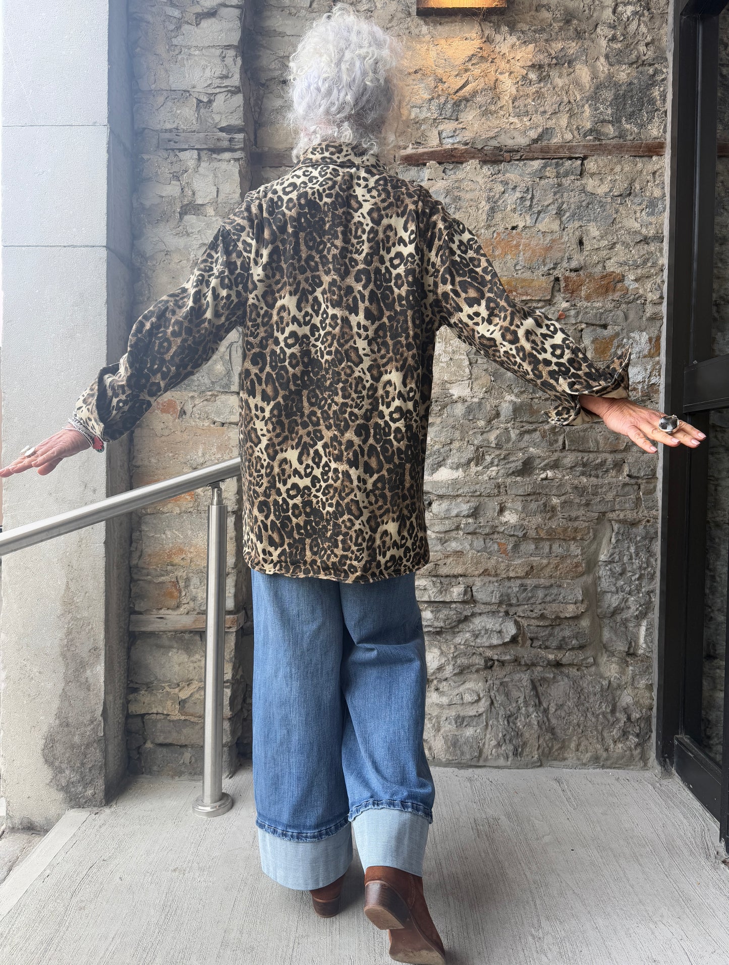 100% Cotton Oversized Animal Print Jacket