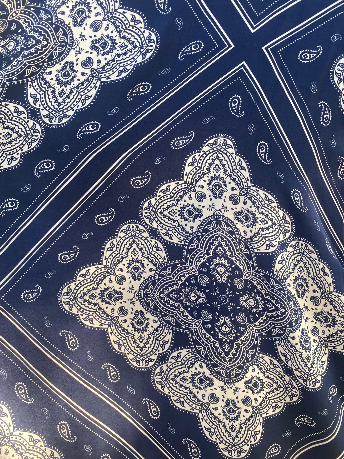 Bandana Print Duster - NAVY