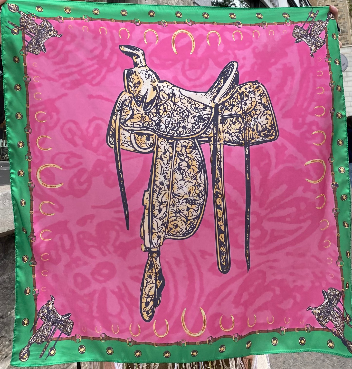 Printed Square Scarf - WESTERN PRINT
