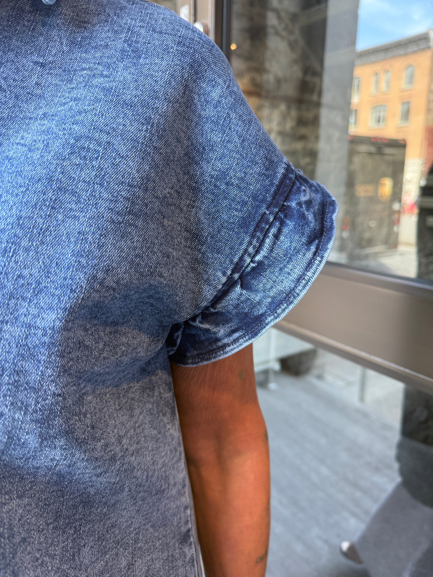 Stretch Denim Tunic Dress