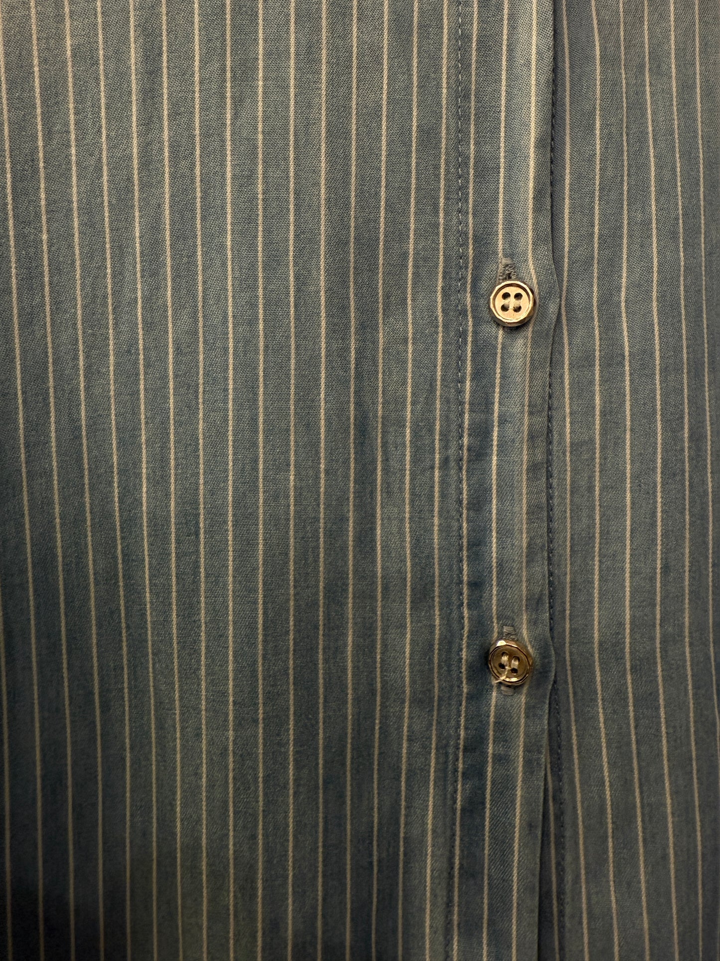 Oversized denim Ombre Pinstripe Shirt