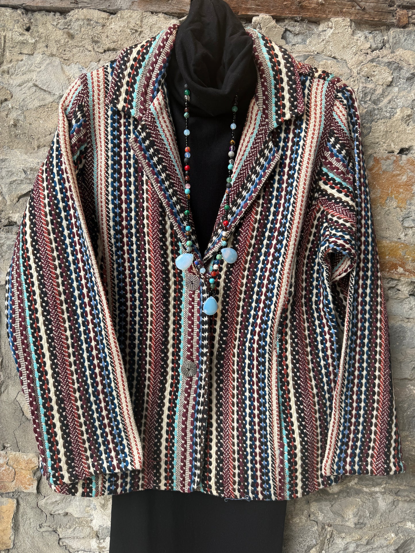100% Cotton Multicolour Tapestry Blazer
