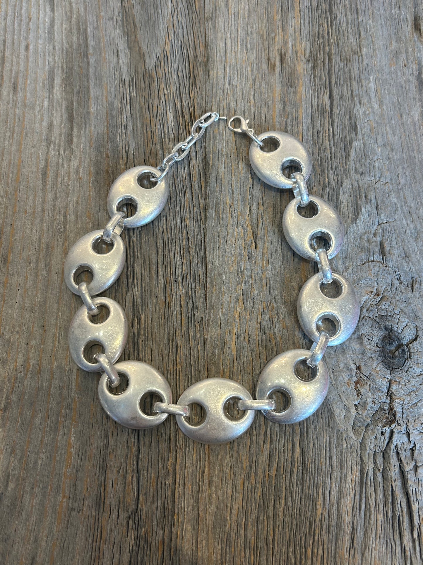 Extra-Large Chucky Statement Necklace - Silver