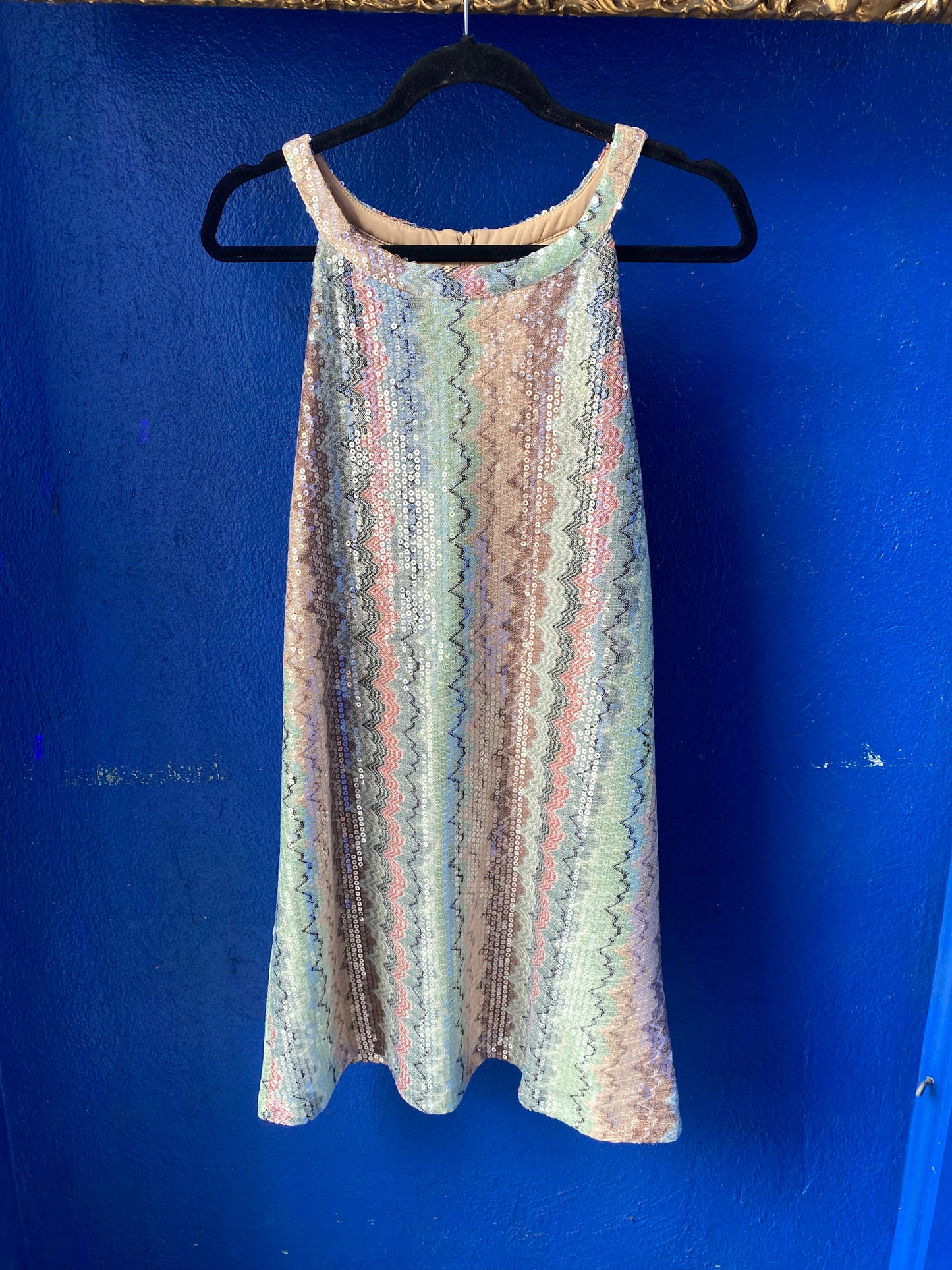 Pastel Sequin Shift Dress