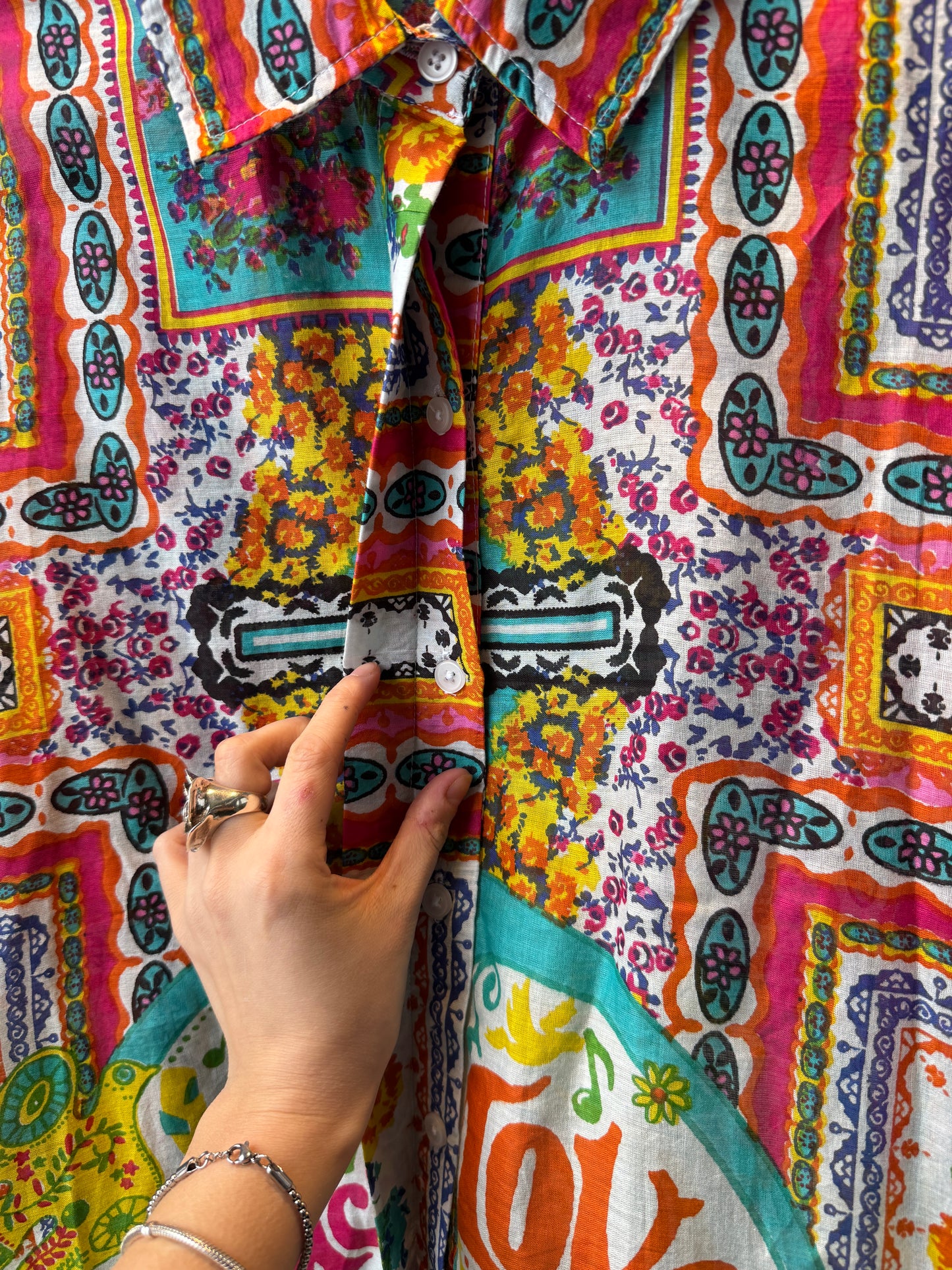 100% Cotton OVERSIZED Multi Coloured Shirt