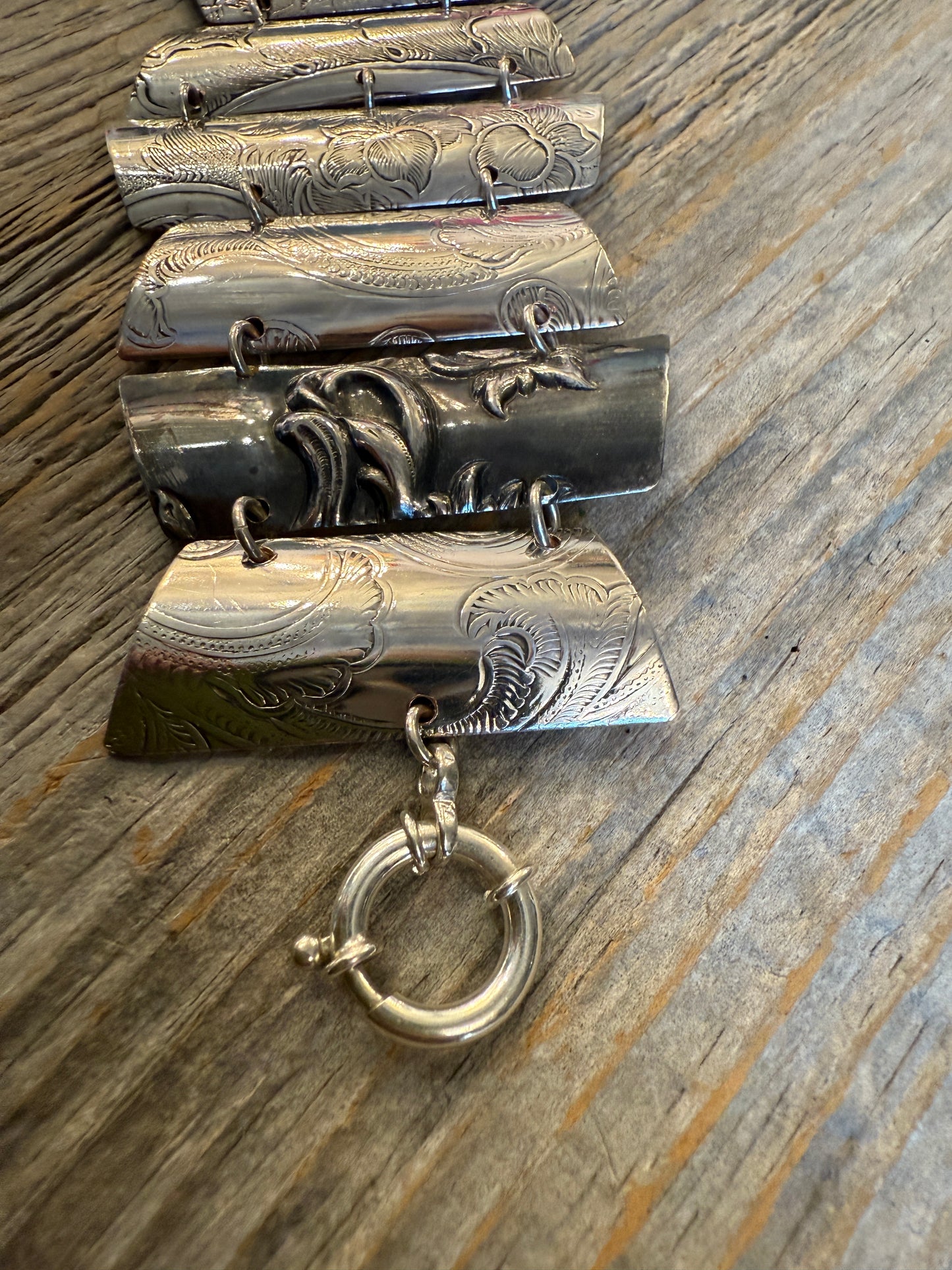 One of a kind Silver 7 piece Bracelet-tray and lid