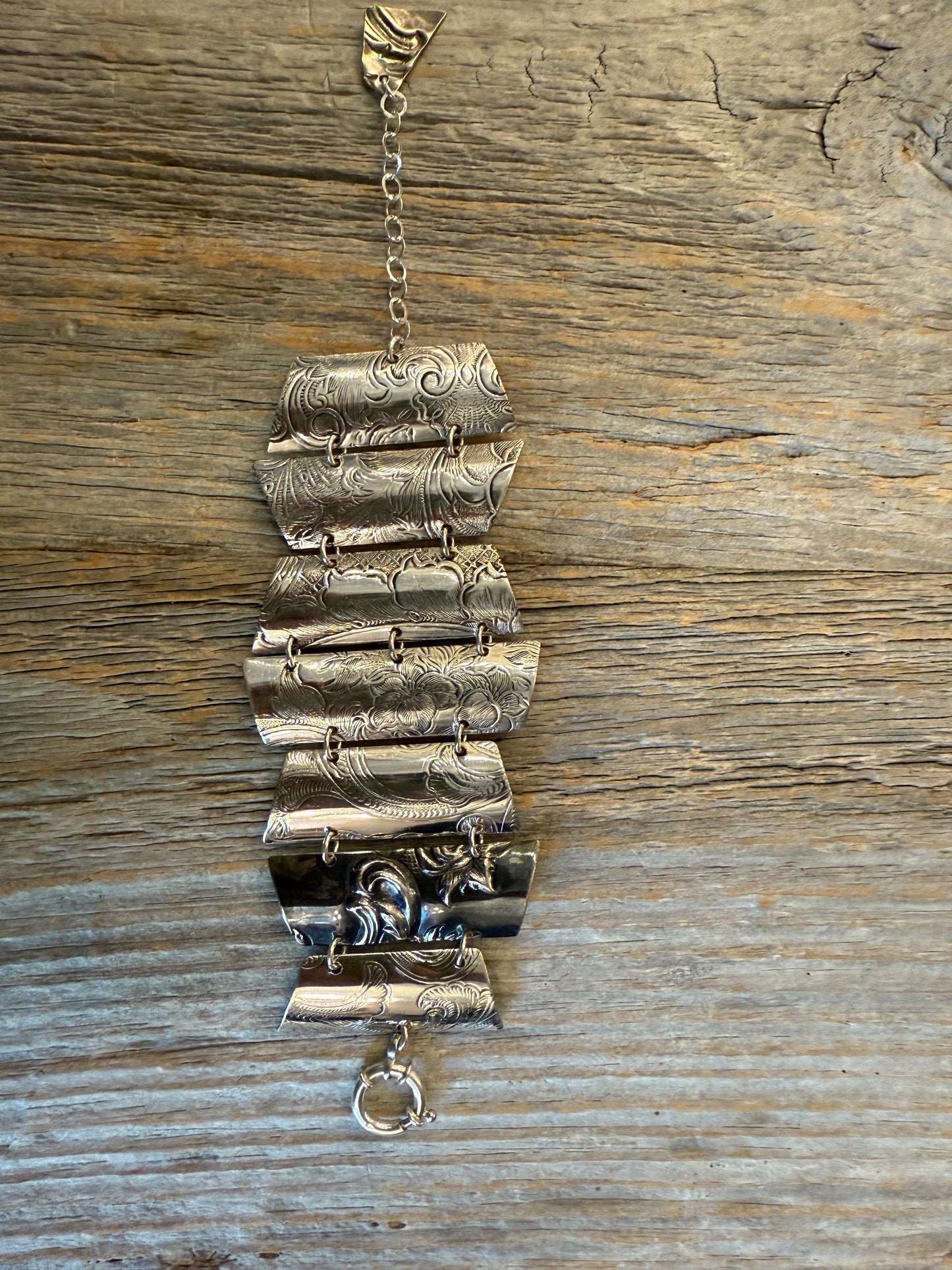 One of a kind Silver 7 piece Bracelet-tray and lid