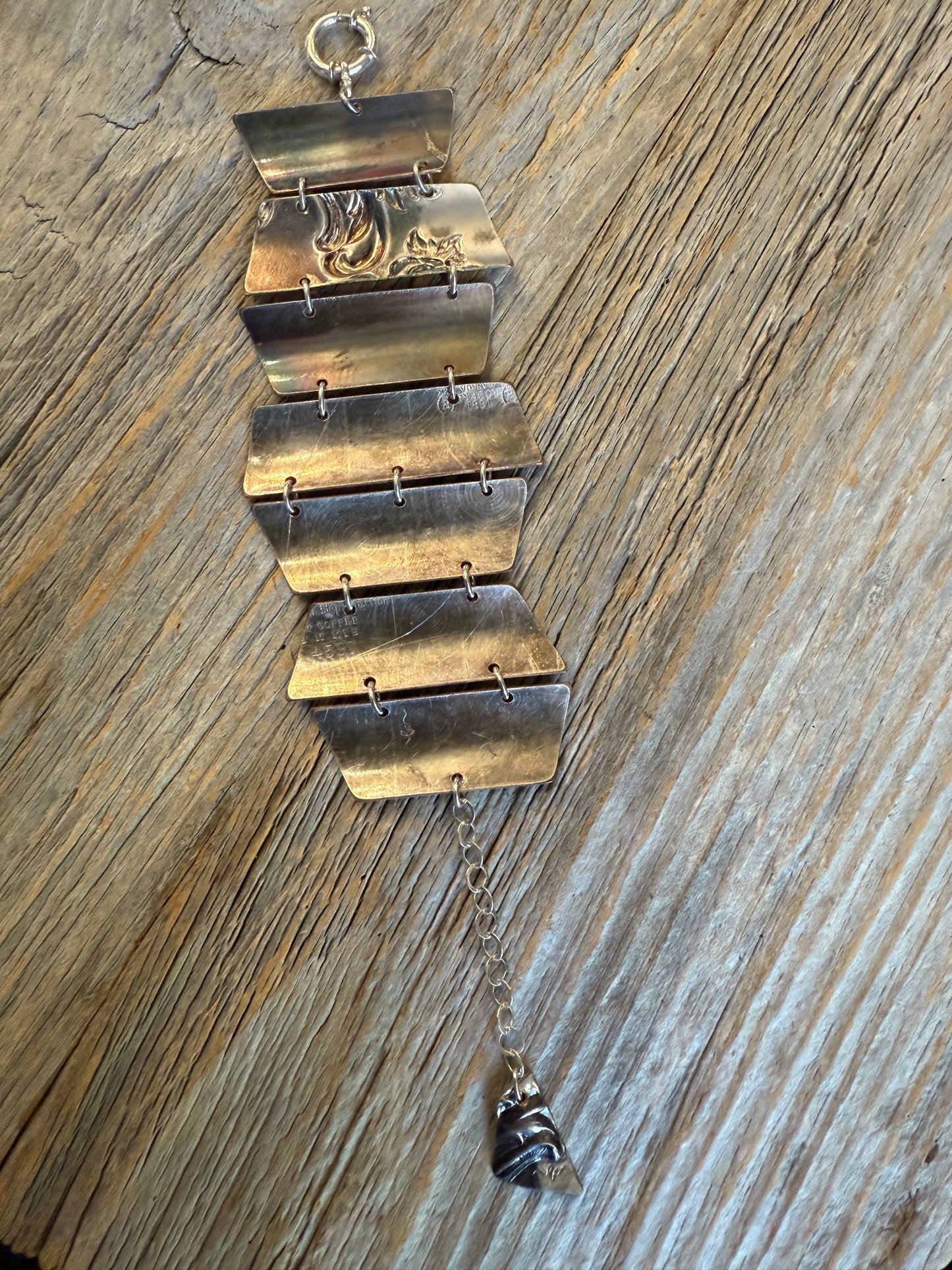 One of a kind Silver 7 piece Bracelet-tray and lid