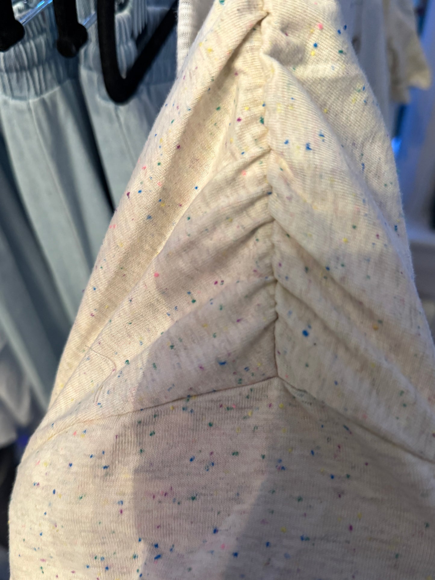 100% Cotton Speckled Oatmeal Relaxed Fit Wide Leg Jumpsuit