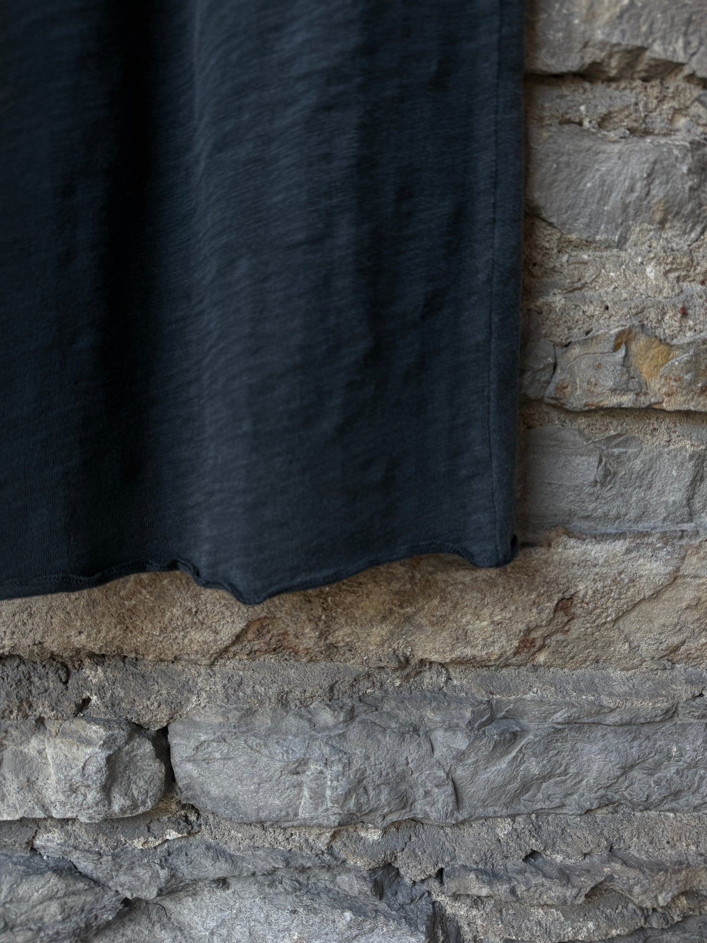 100% lightweight Cotton V-neck Relaxed Fit Top Wide Leg Pant 2pc SET- STEEL BLUE