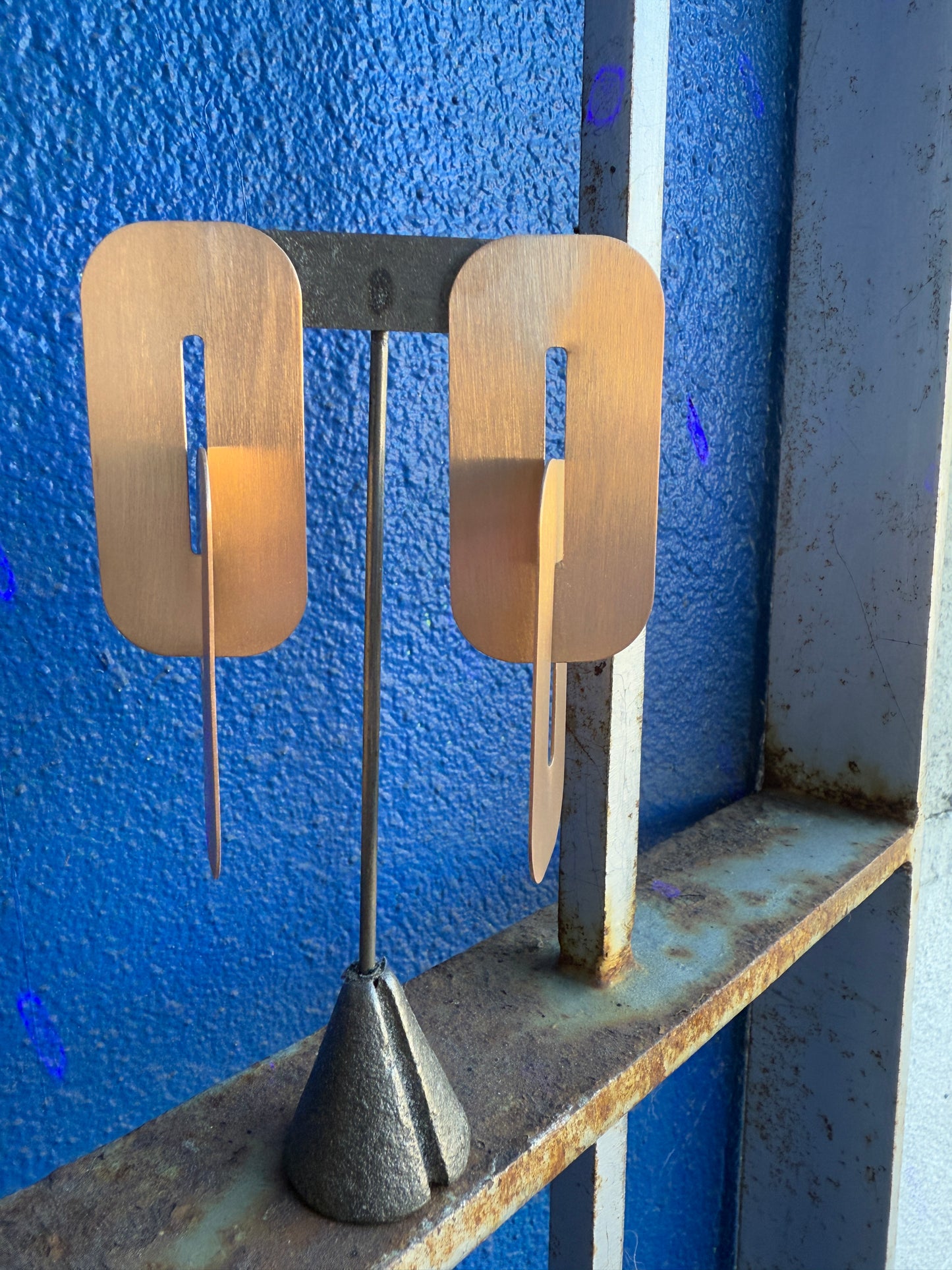 Rose gold 2 Link Statement Earrings