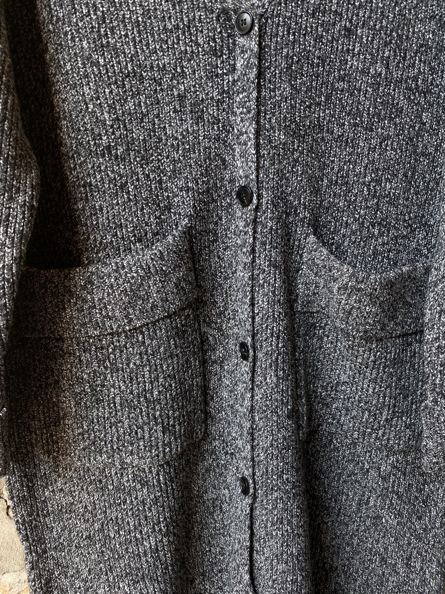 Chunky Knit Maxi Cardigan with POCKETS - Grey Mix