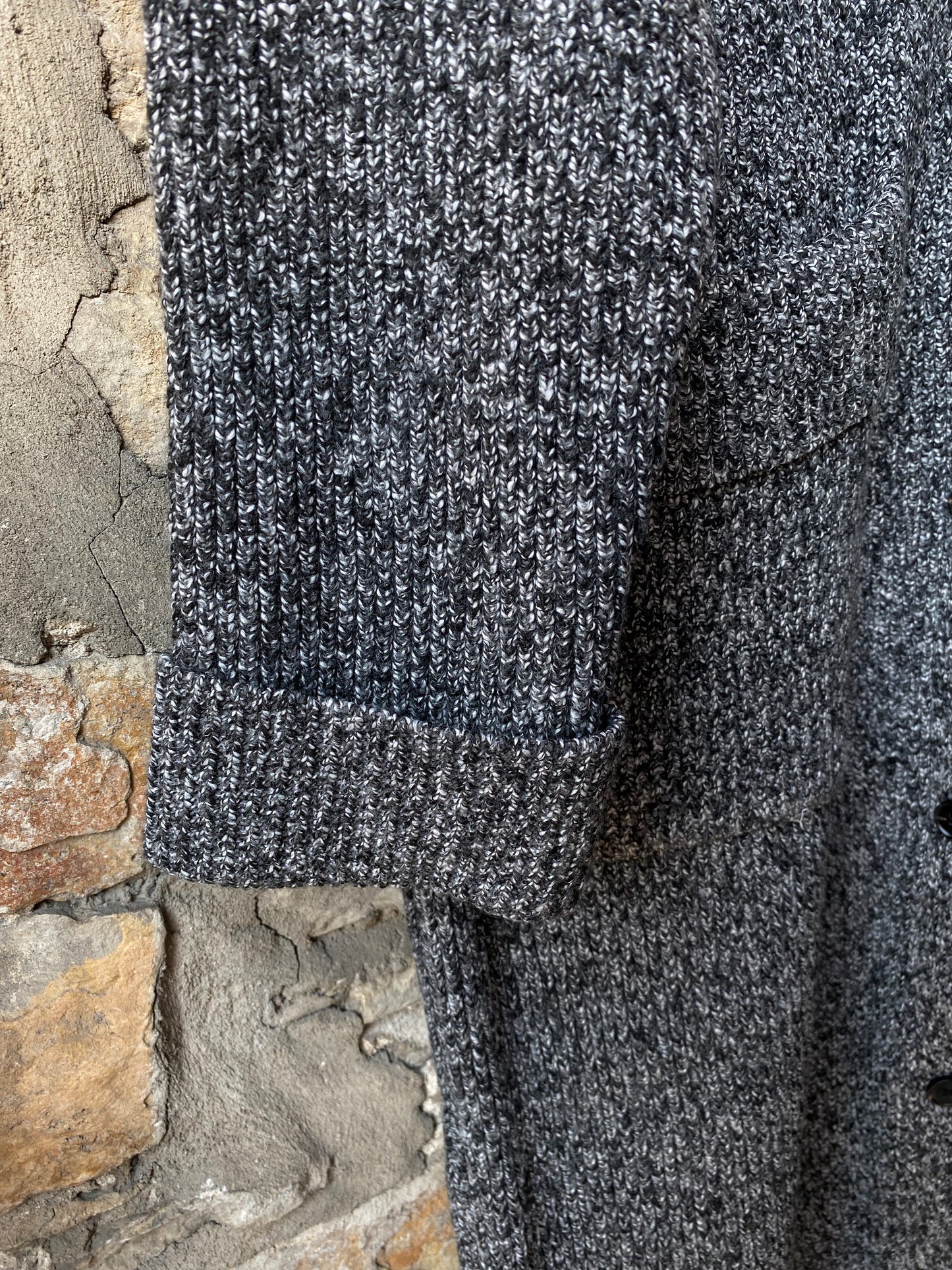 Chunky Knit Maxi Cardigan with POCKETS - Grey Mix
