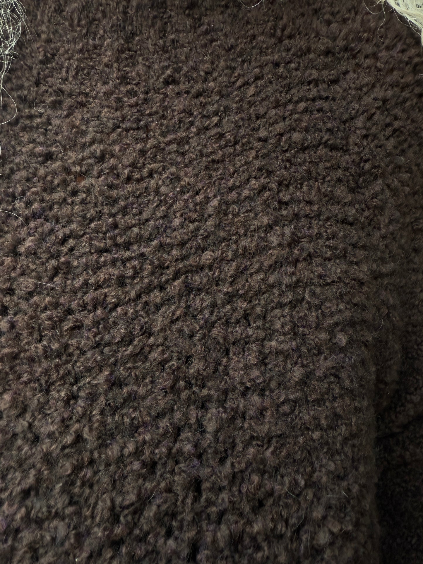 Light Weight Roll Neck Teddy Sweater - BROWN
