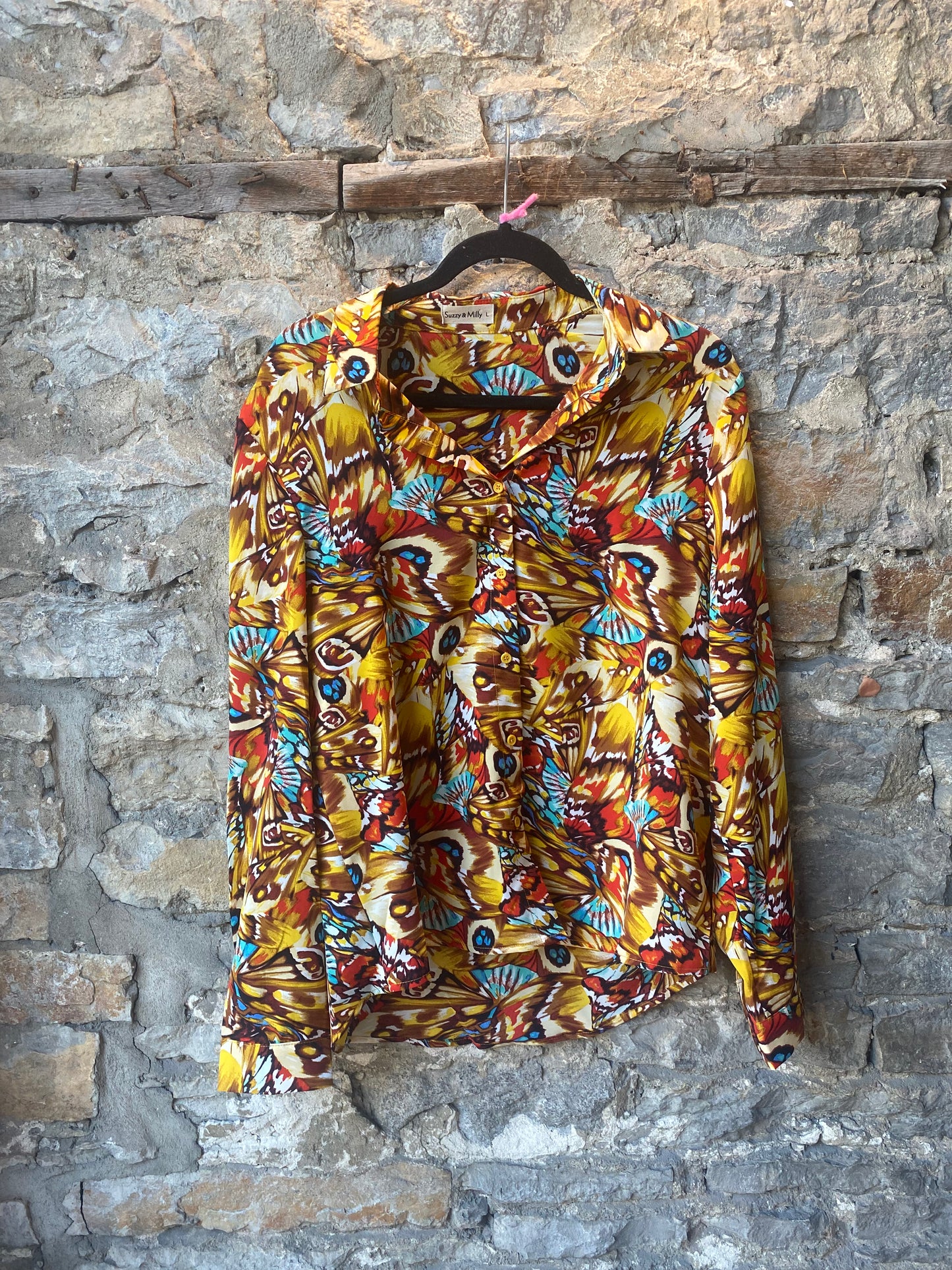 2 Piece Shirt and Pant Set - Modern Butterfly Print