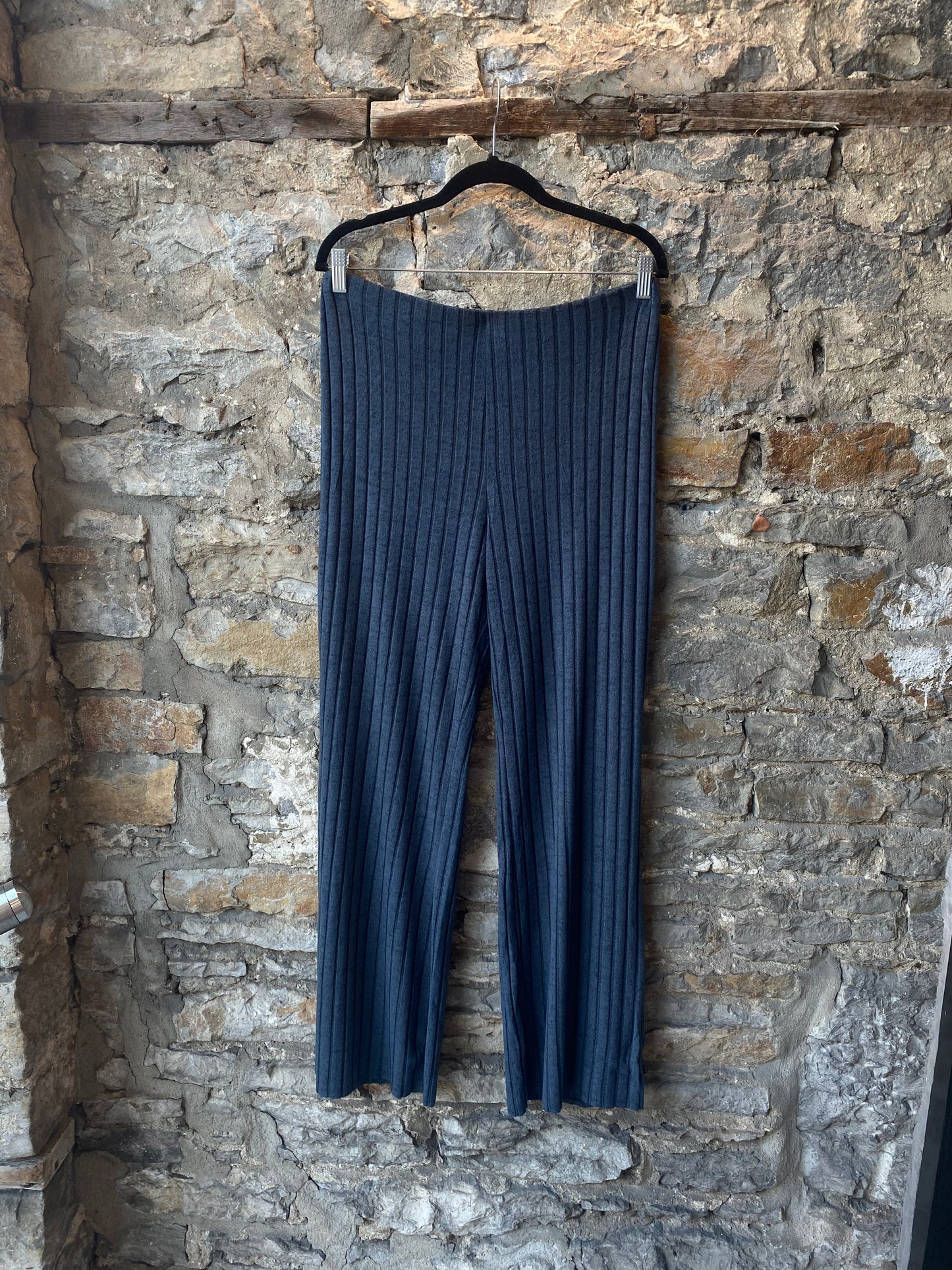 Relaxed Lightweight Raglan Sleeve Crew Neck and Wide Leg Pant 2pc SET - BLUE