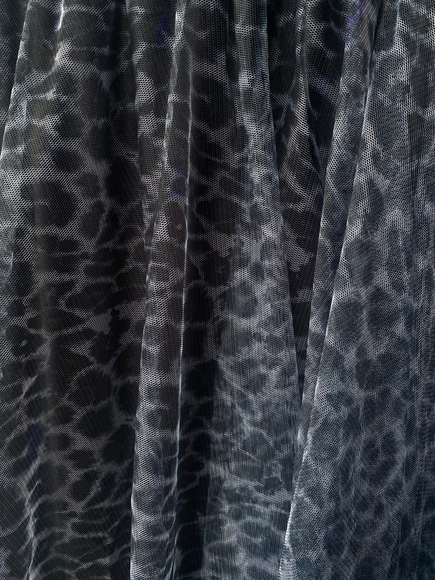 Animal Print Tulle Skirt- GREY and BLACK