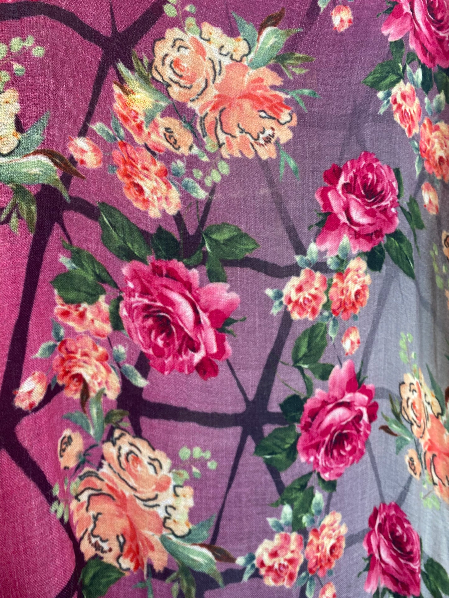 Silk Modal Gradient Garden Scarf