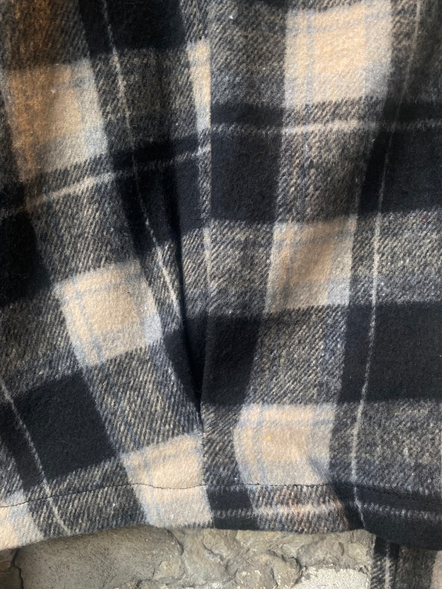 Black and Tan Flannel Shirt and Straight Leg Pant 2 Piece SET