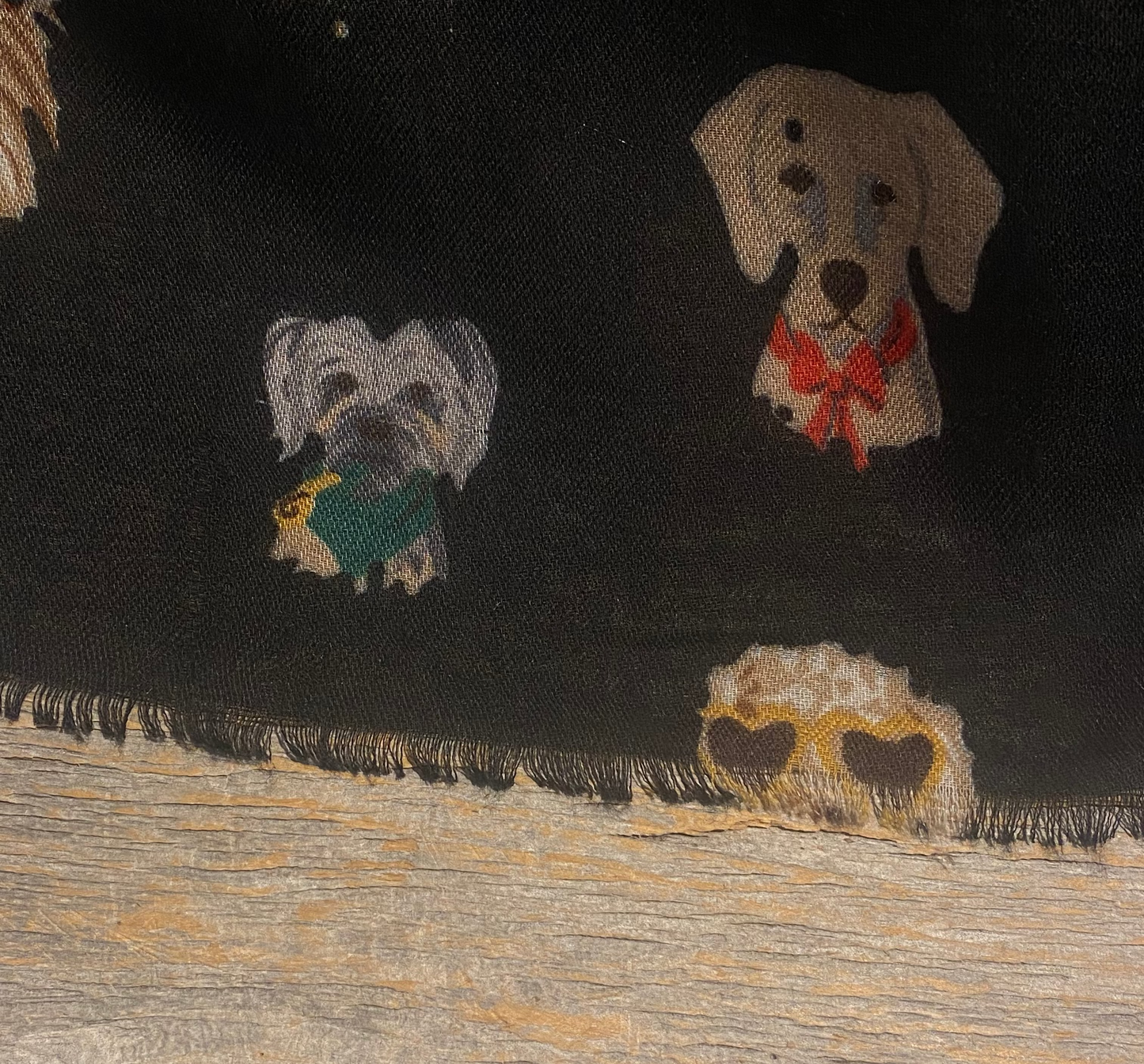 Black Multicolour Dog Scarf
