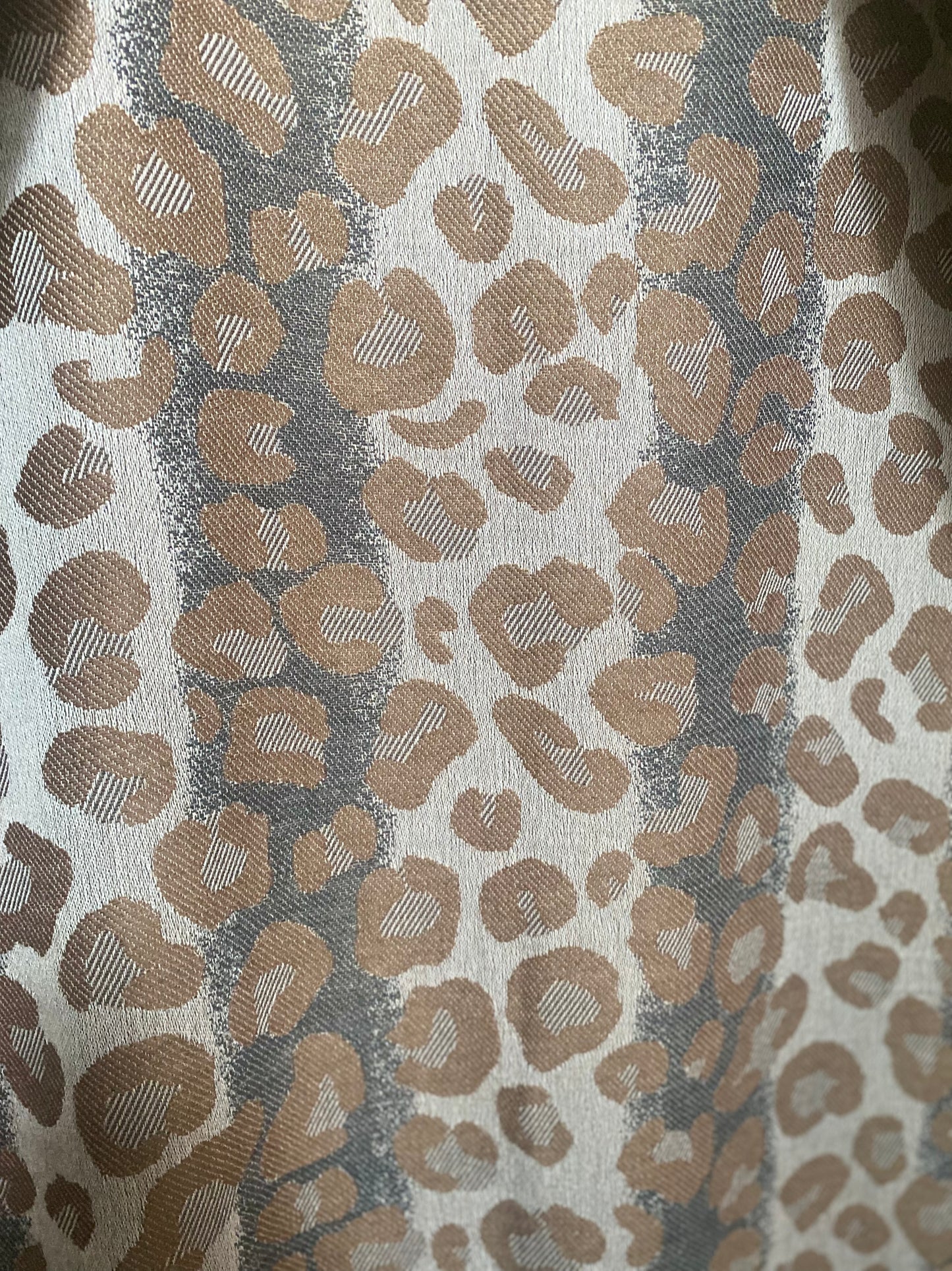 Animal Print Scarf with Neon Stripe Brown Beige Grey Pink Yellow Orange