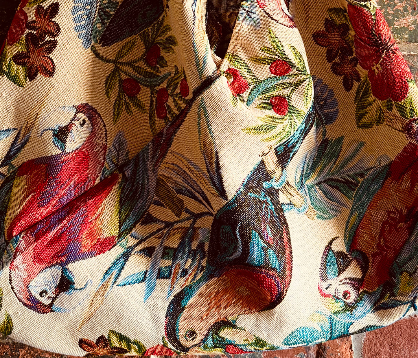 100% Cotton Hobo Tote-Parrot