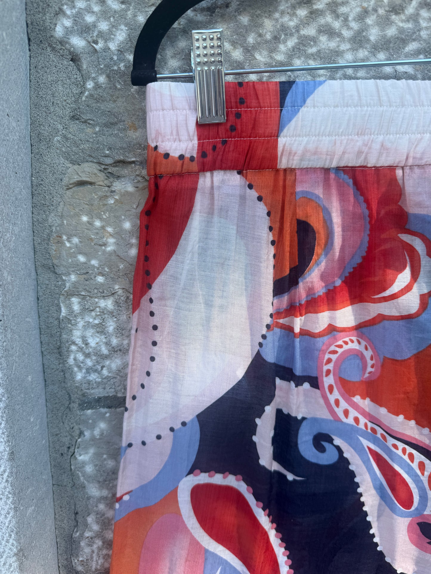 Groovy Multi Colour Lightweight Pant with Pockets - BLUE ORANGE PINK RED GREEN