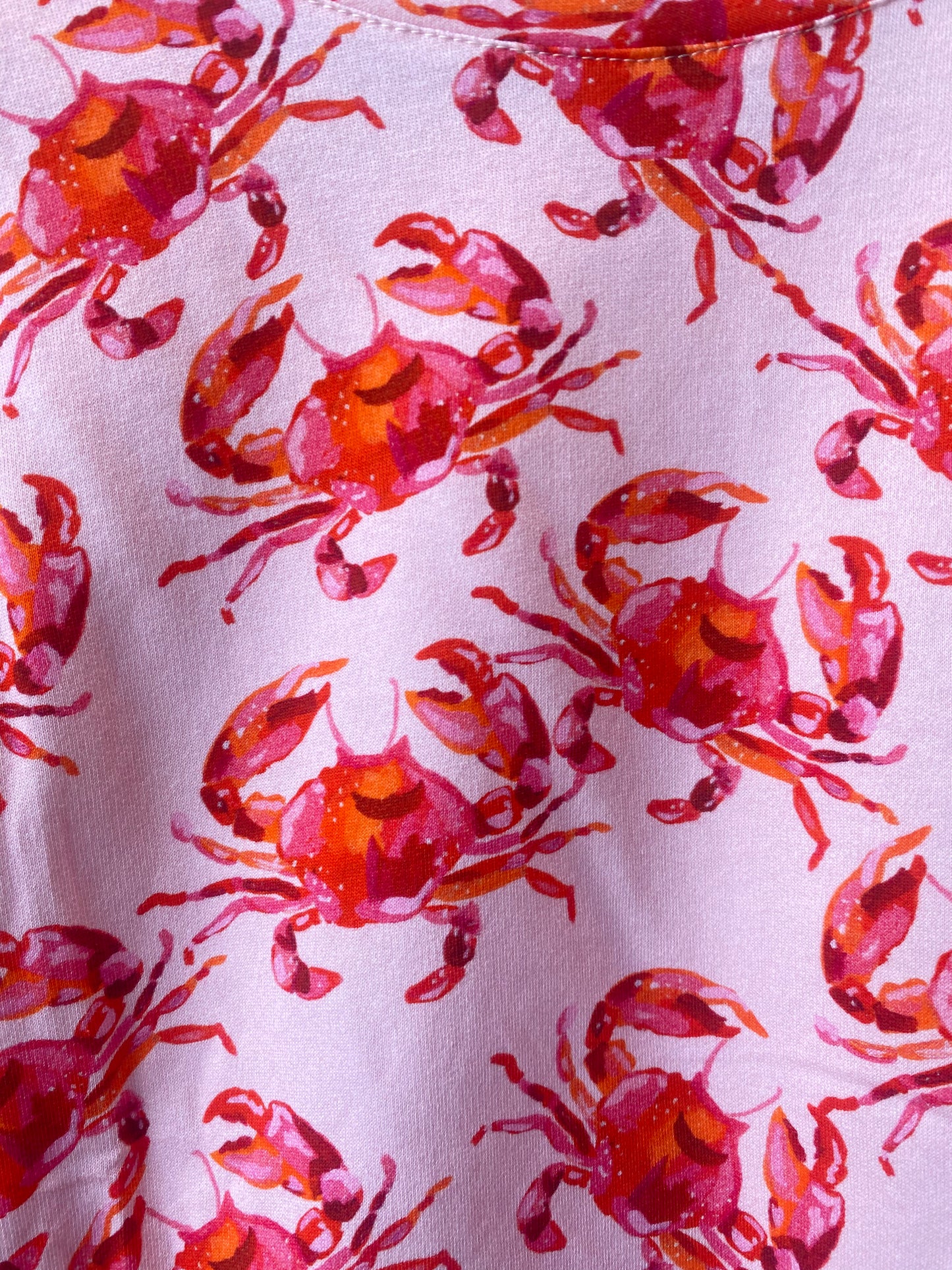 Red + Pink Patterned Cotton Sweatshirt- The Sea