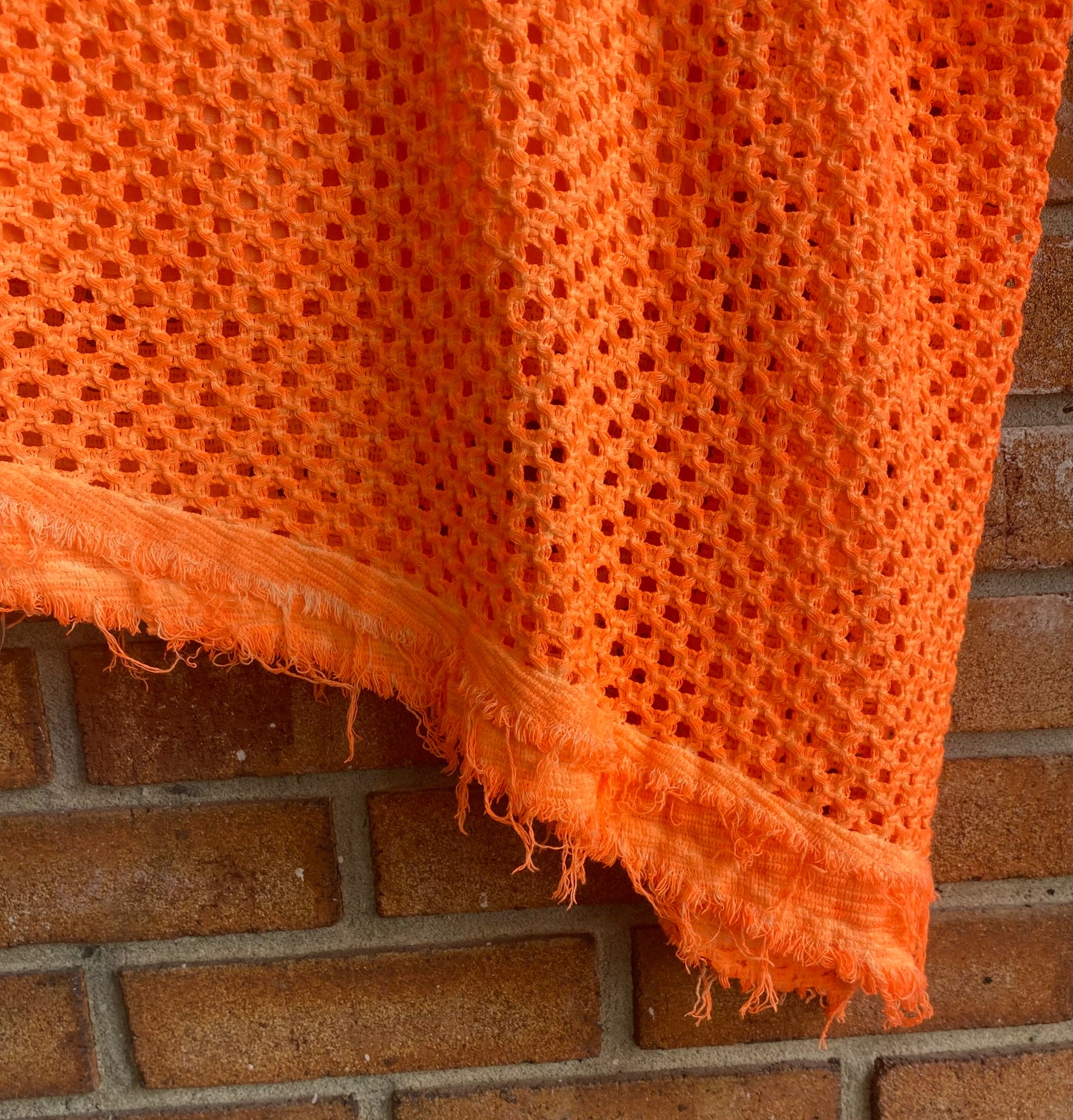 100% Cotton Knit Asymmetrical Top - ORANGE