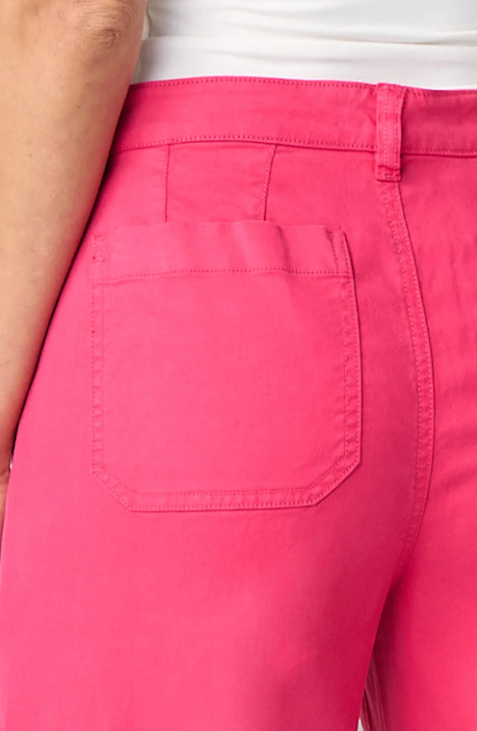 Wide Leg Utility Crop with Pockets - PINK