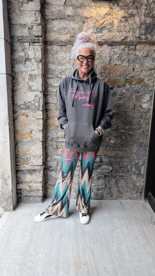 Cotton Mineral Wash Hoody Sweatshirt with Front Pouch STUNNING - Grey