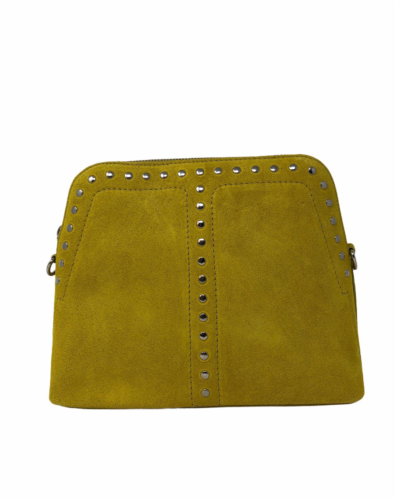 Suede with Silver Hardware Adjustable Strap - YELLOW
