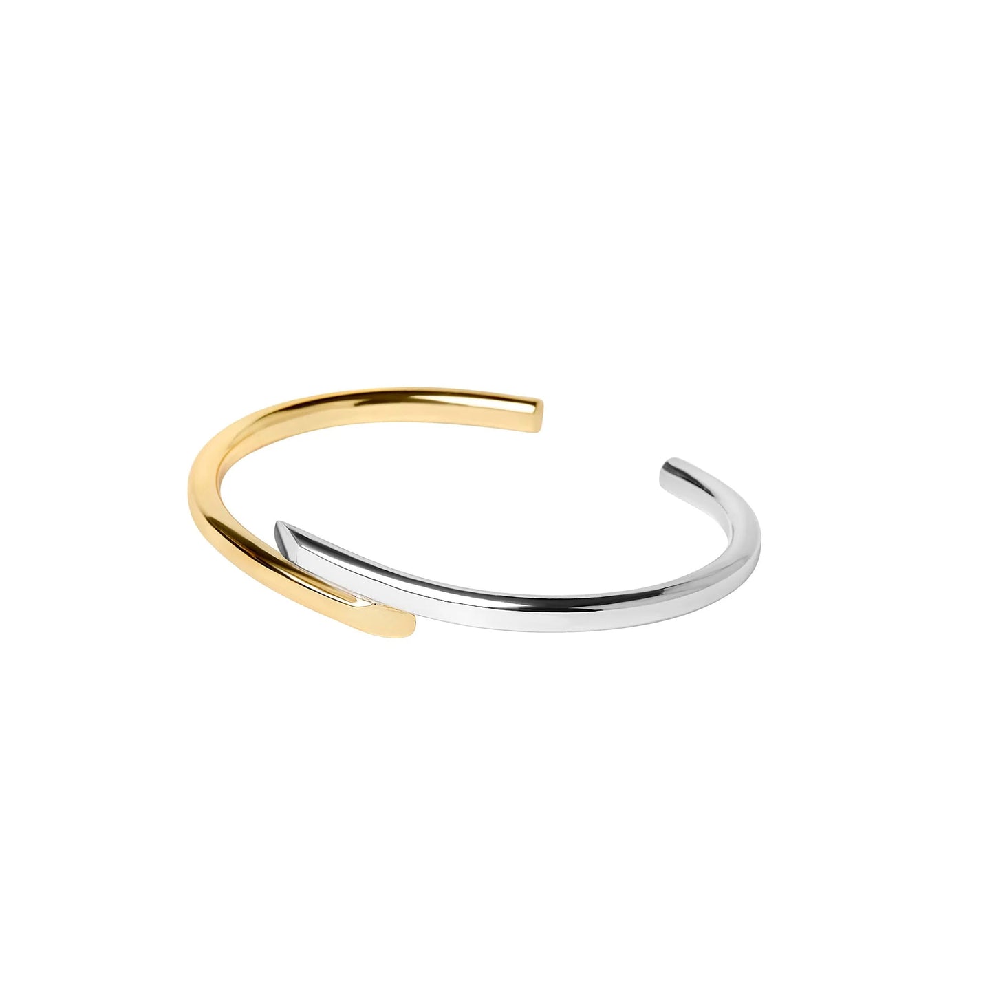 Fusion Mixed Metal Cuff Bracelet - GOLD and SILVER