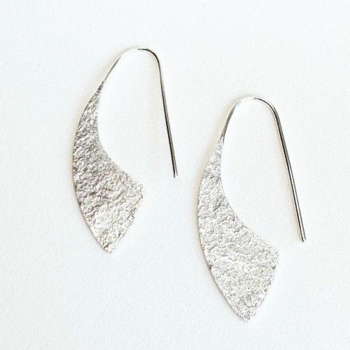 Hammered Hook Earring - SILVER