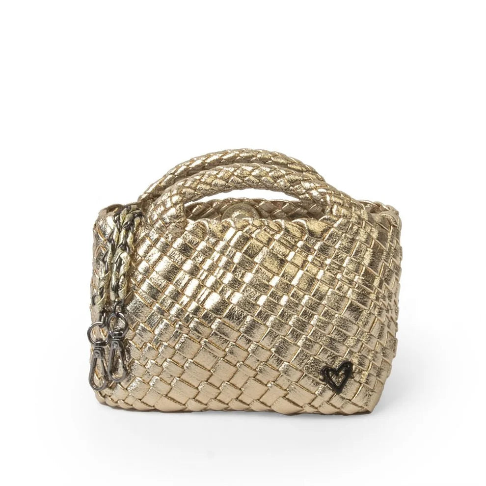 Hand Woven Mini Tote Bag - GOLD