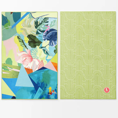 Unisex Reversible Quick Dry Towel - Pastel Flowers