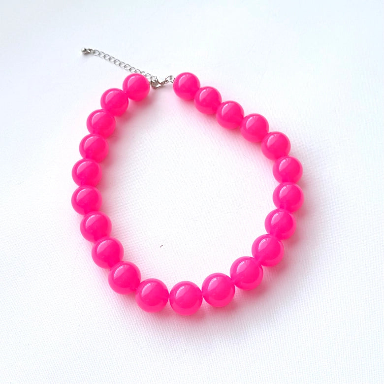 Chunky Beaded Necklaces - ASSORTED COLOURS