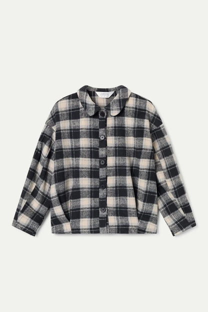 Black and Tan Flannel Shirt and Straight Leg Pant 2 Piece SET
