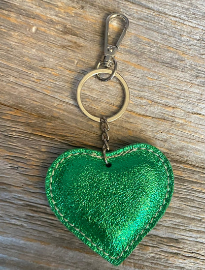 Leather Heart Keychain