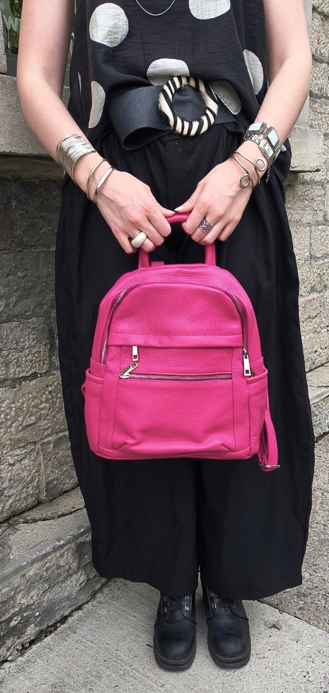 100% Pebble Leather Backpack