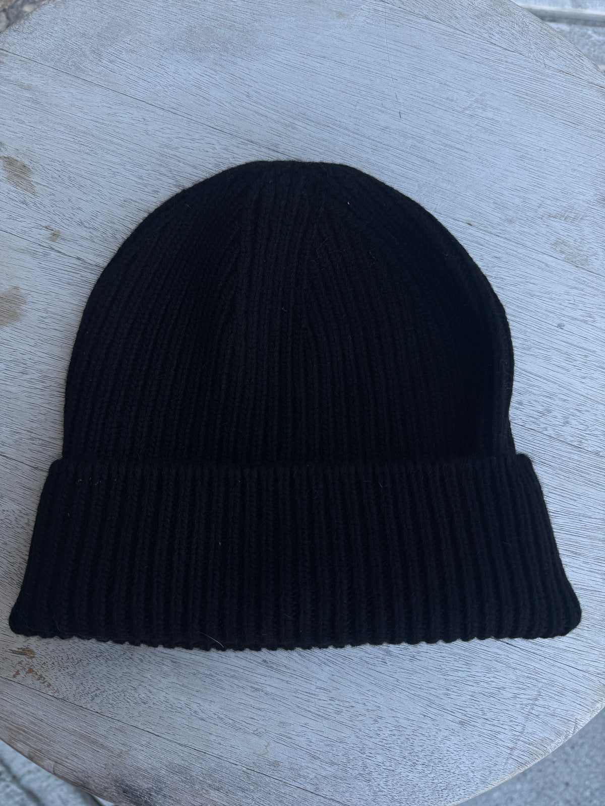 3 in 1 Ribbed Beanie - BLACK