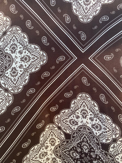 Bandana Print Duster - BROWN