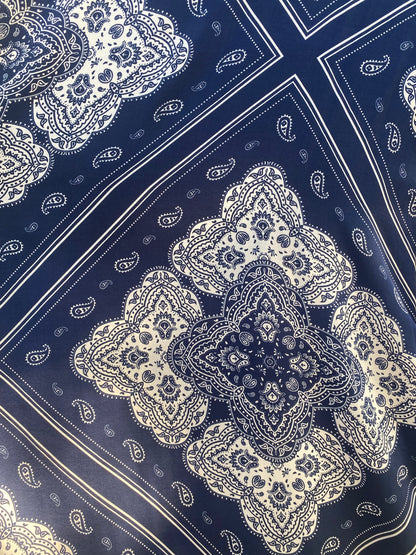 Bandana Print Duster - NAVY