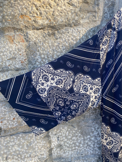 Bandana Print Duster - NAVY